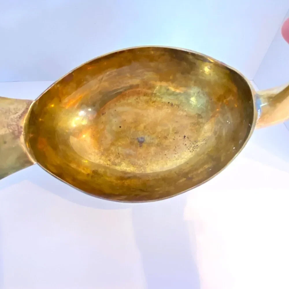 Vintage Brass Duck Container Bowl...15 1/4